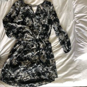 Black and grey floral dress